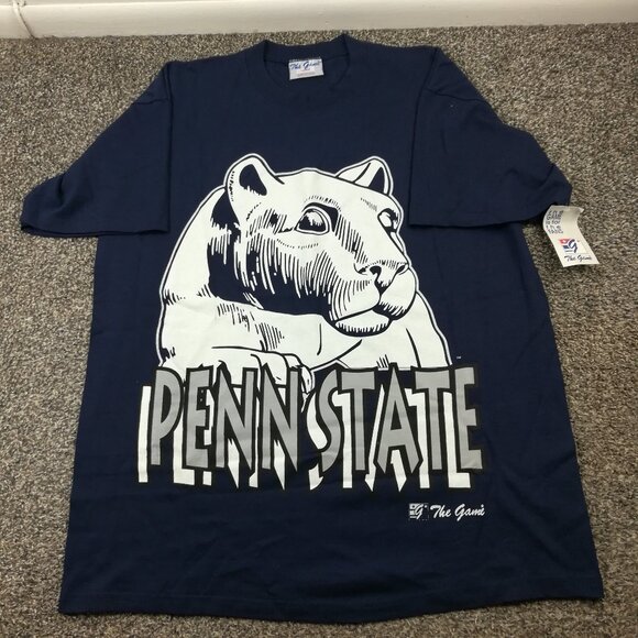 NWT Vintage Penn State Nittany Lions T-Shirt The Game Big Logo Mens Large